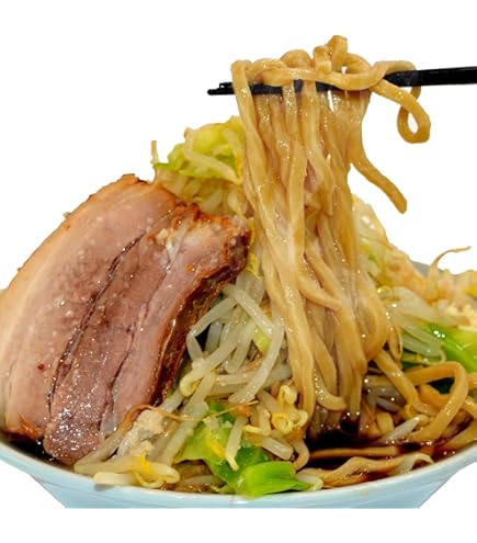 次郎　2枚セット Amazon.co.jp: 二郎系 超極太 オーション麺 ラーメン セット 【冷凍